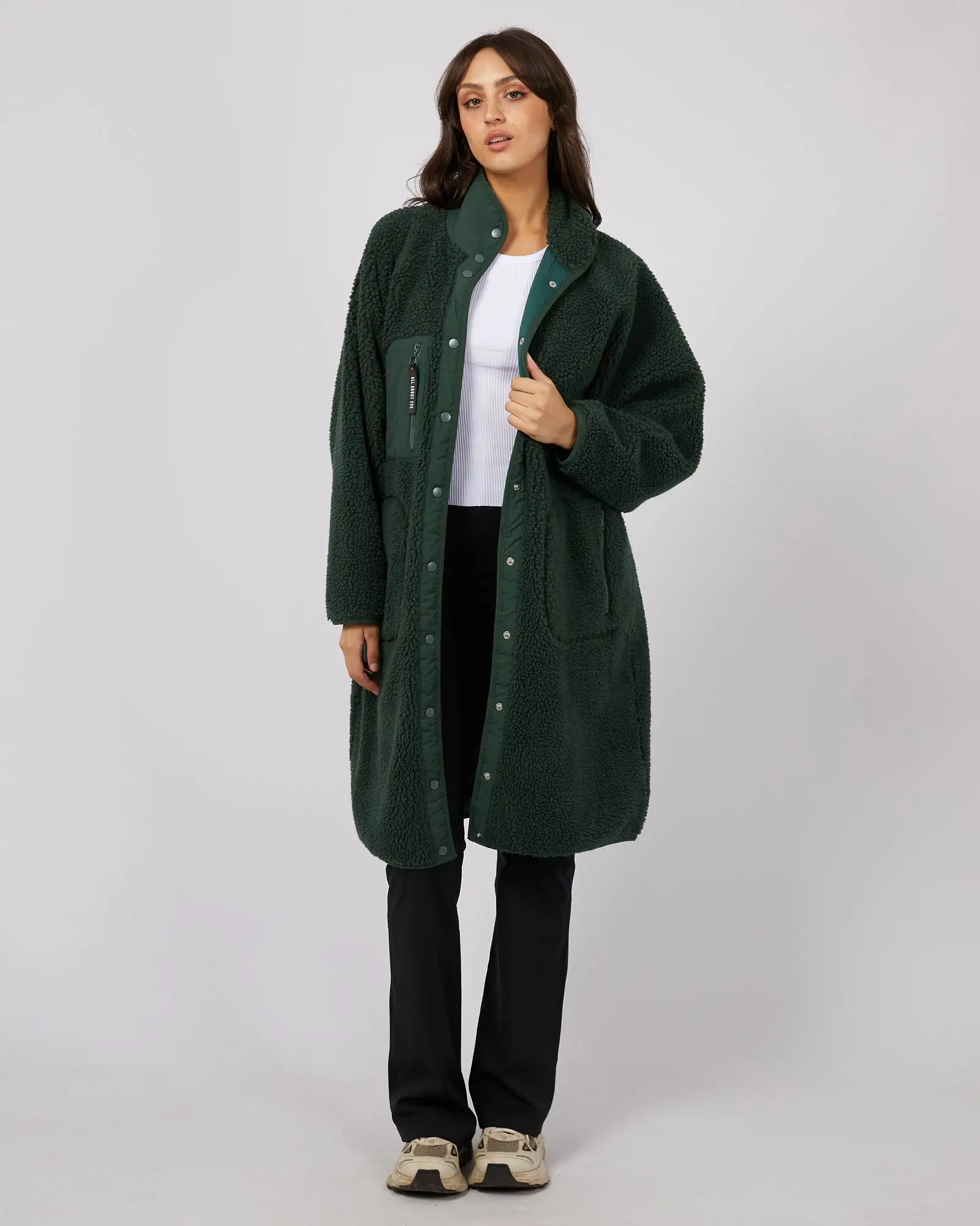 Active Longline Jacket Green