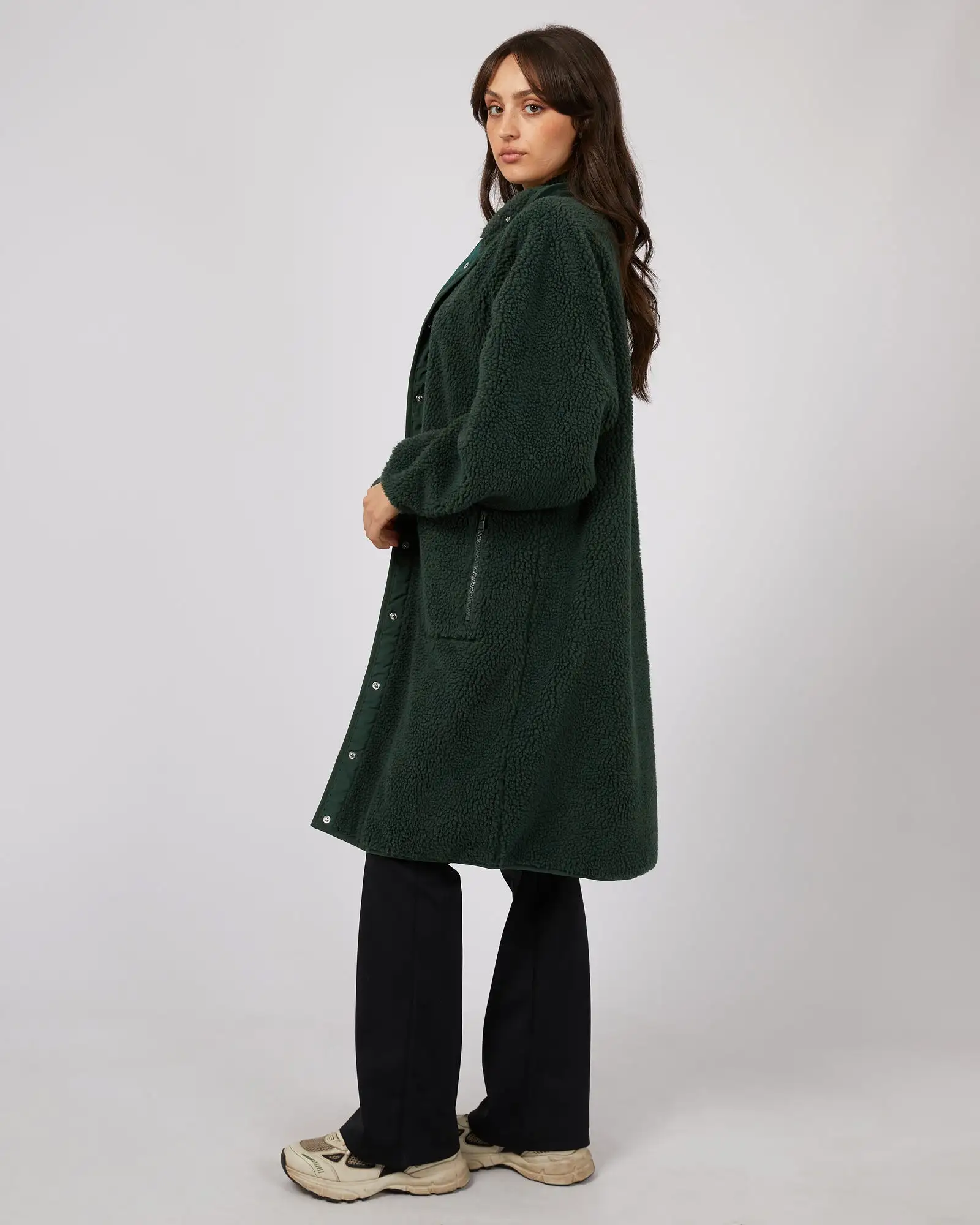 Active Longline Jacket Green