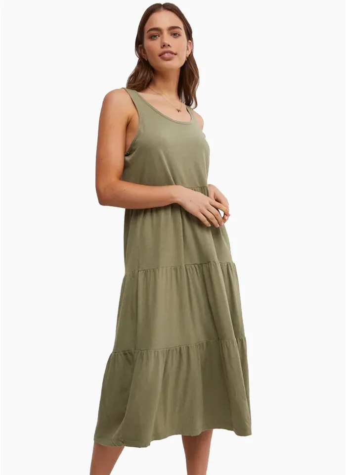 All About Eve Midi Dress - Khaki