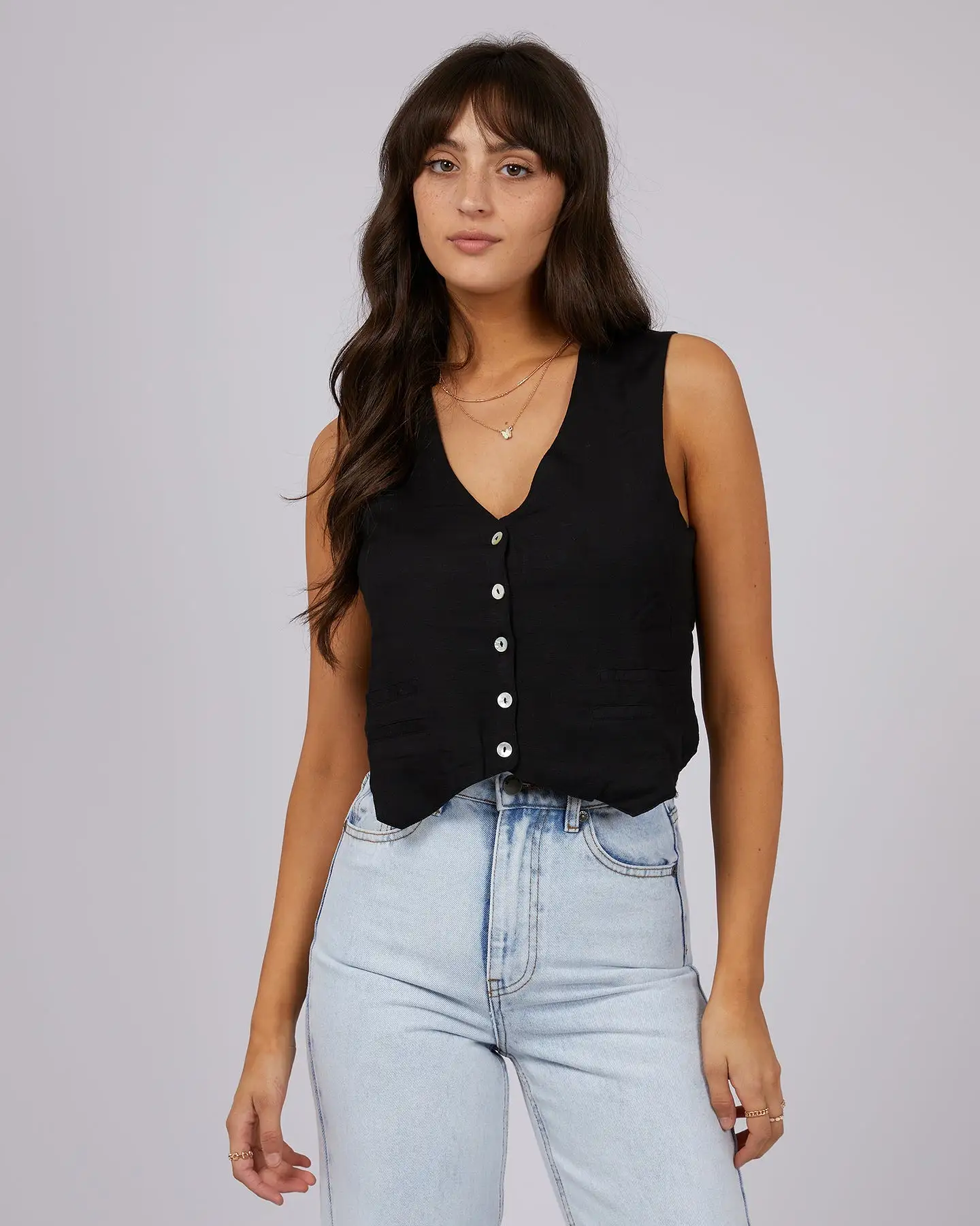 All About Eve Natalia Vest - Black