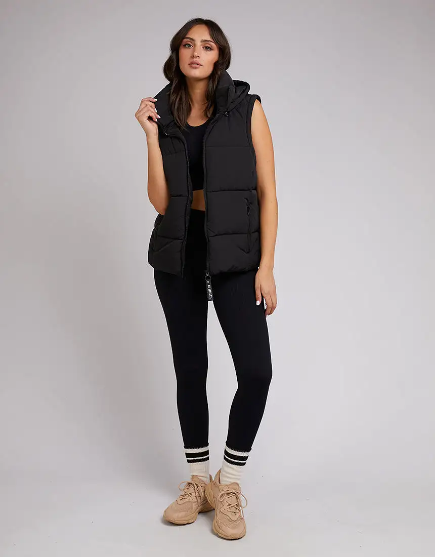 All About Eve Remi Luxe Puffer Vest - Black