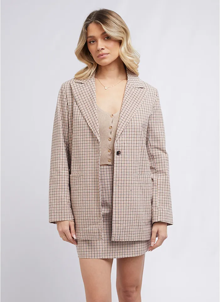 All About Eve Spencer Check Blazer