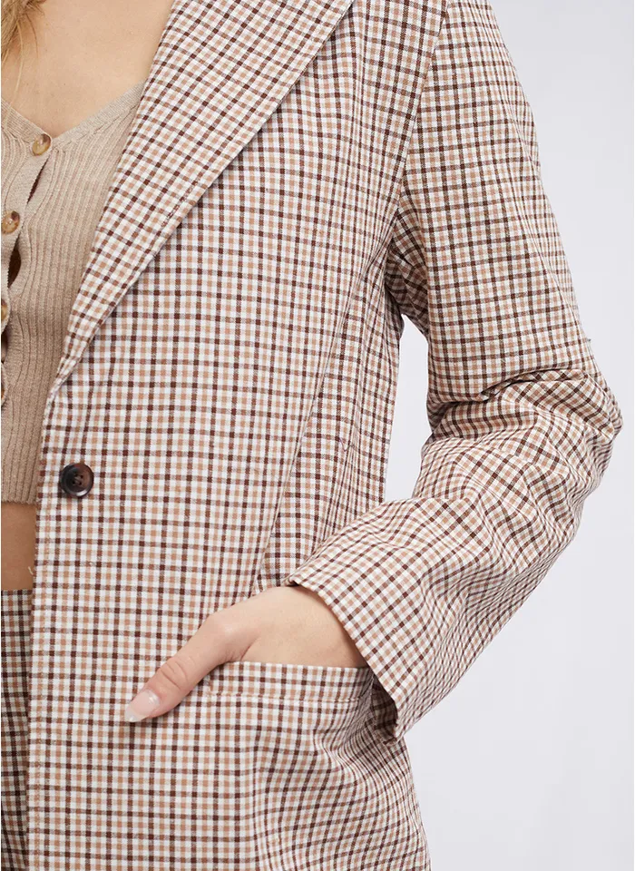 All About Eve Spencer Check Blazer