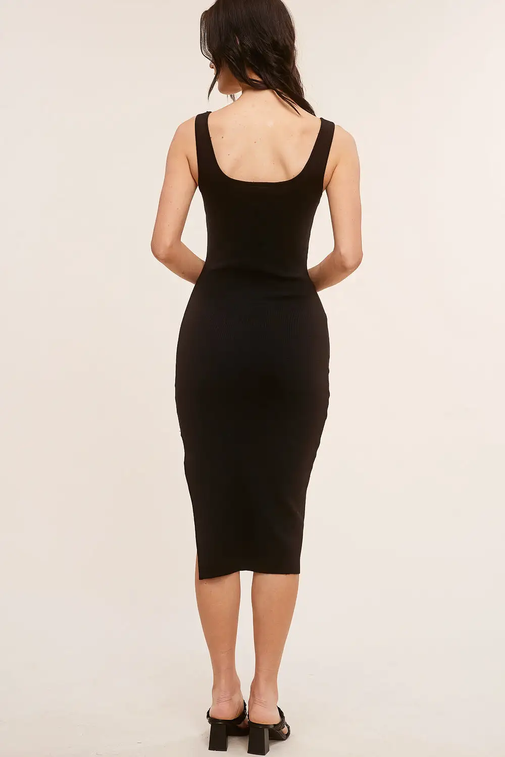 Black Bodycon Midi Dress