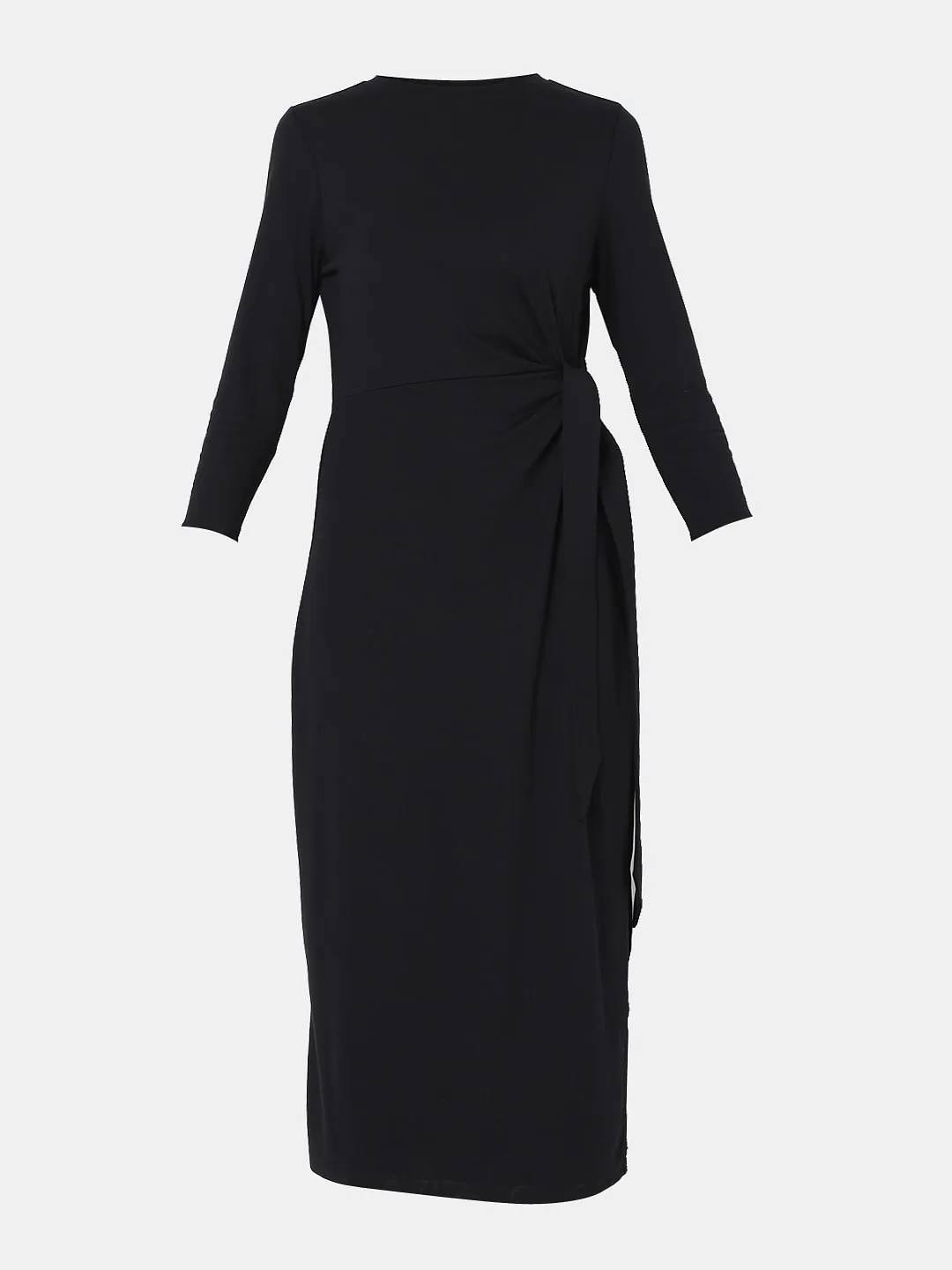 Black Tie-Knot Detail Dress