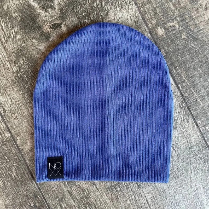 Blue | Ribbed Knit Beanie