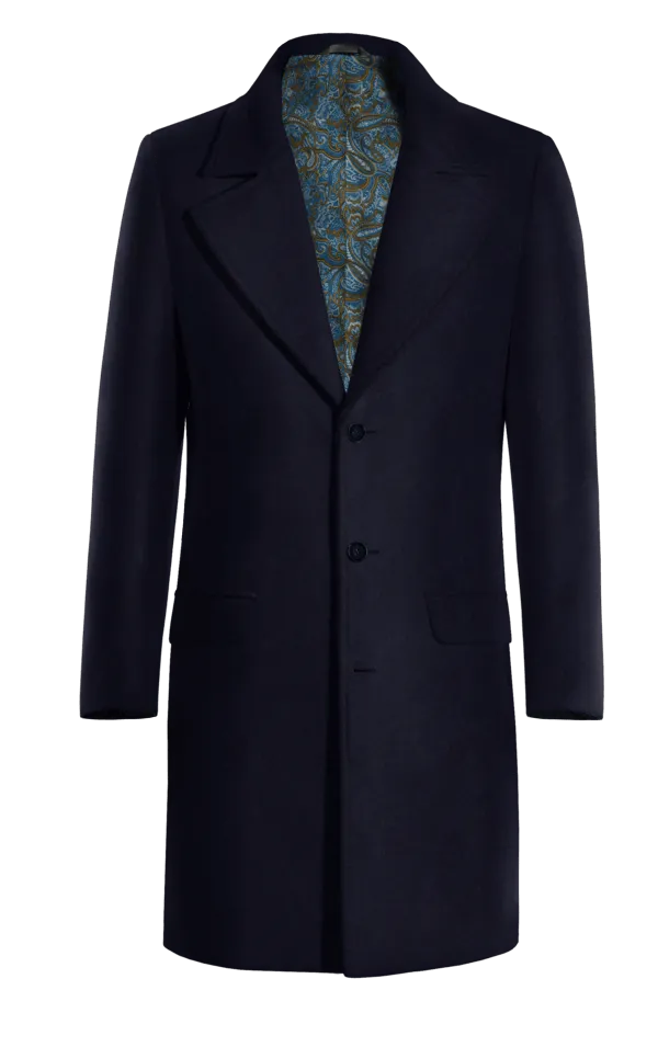 Blue Long Chesterfield Coat