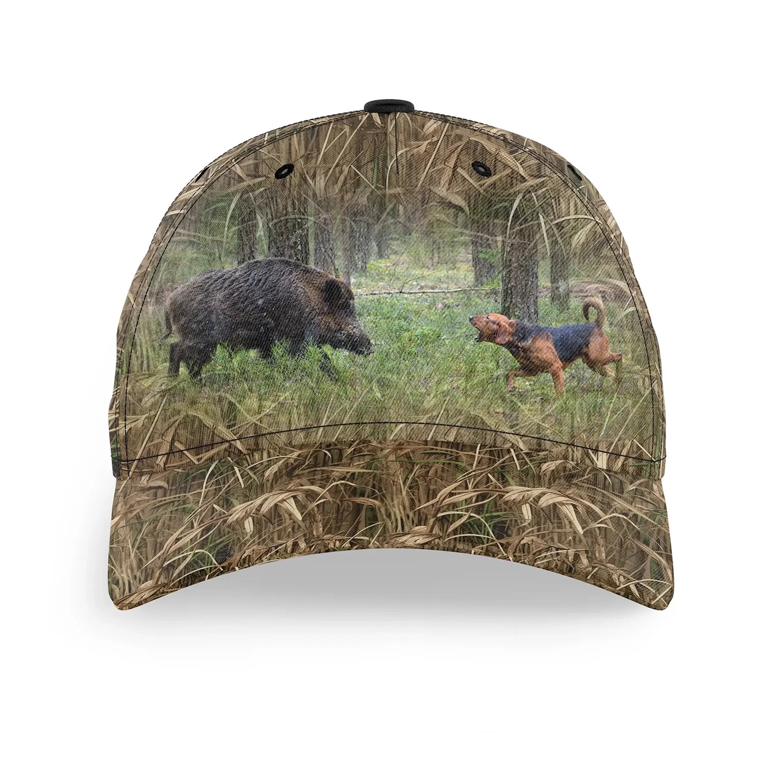 Casquette Camouflage Chasse Aux Sangliers Aux Chiens Courants, Teckel à Poil Dur - CT12082216