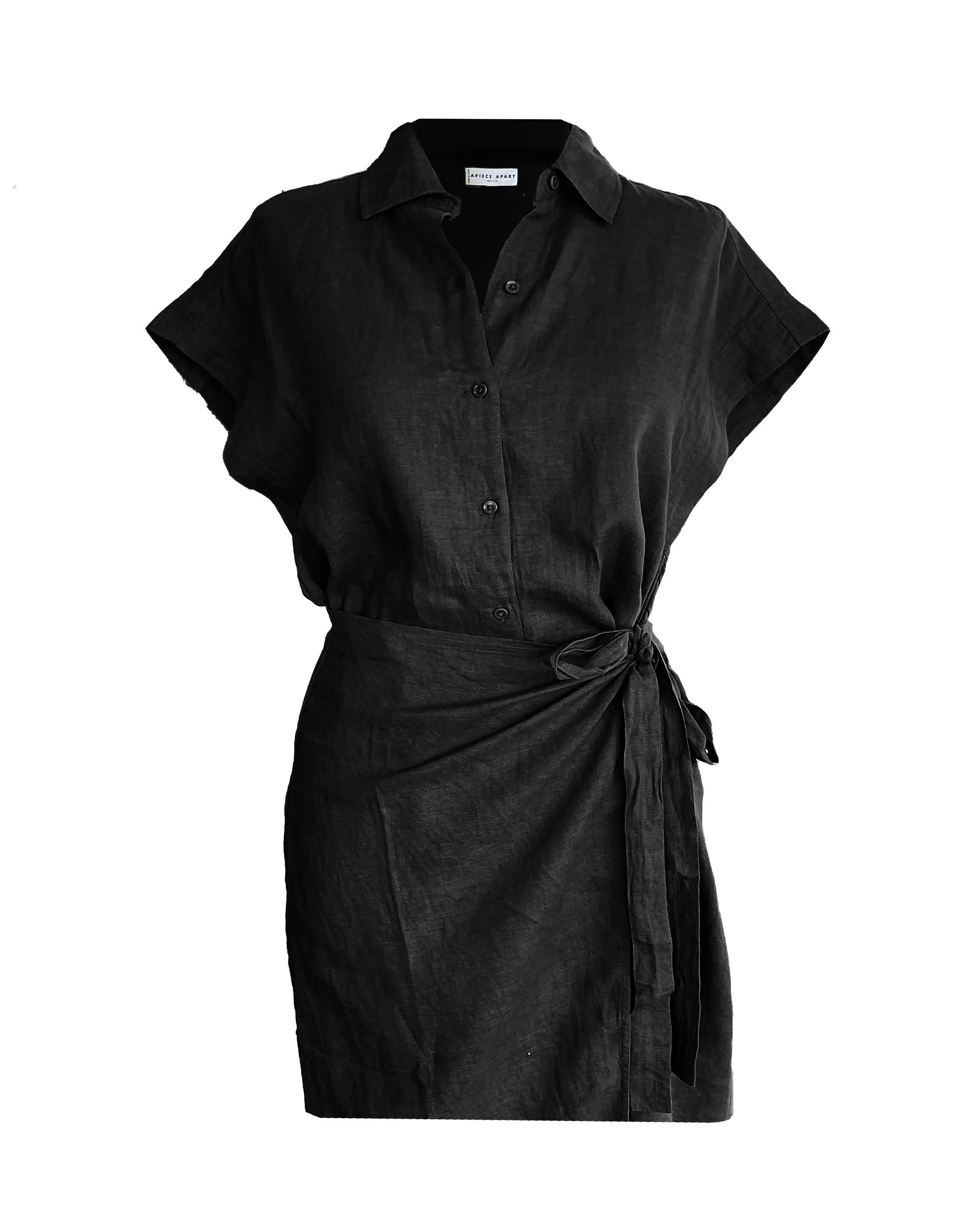 Catania Wrap Mini Dress (Black)