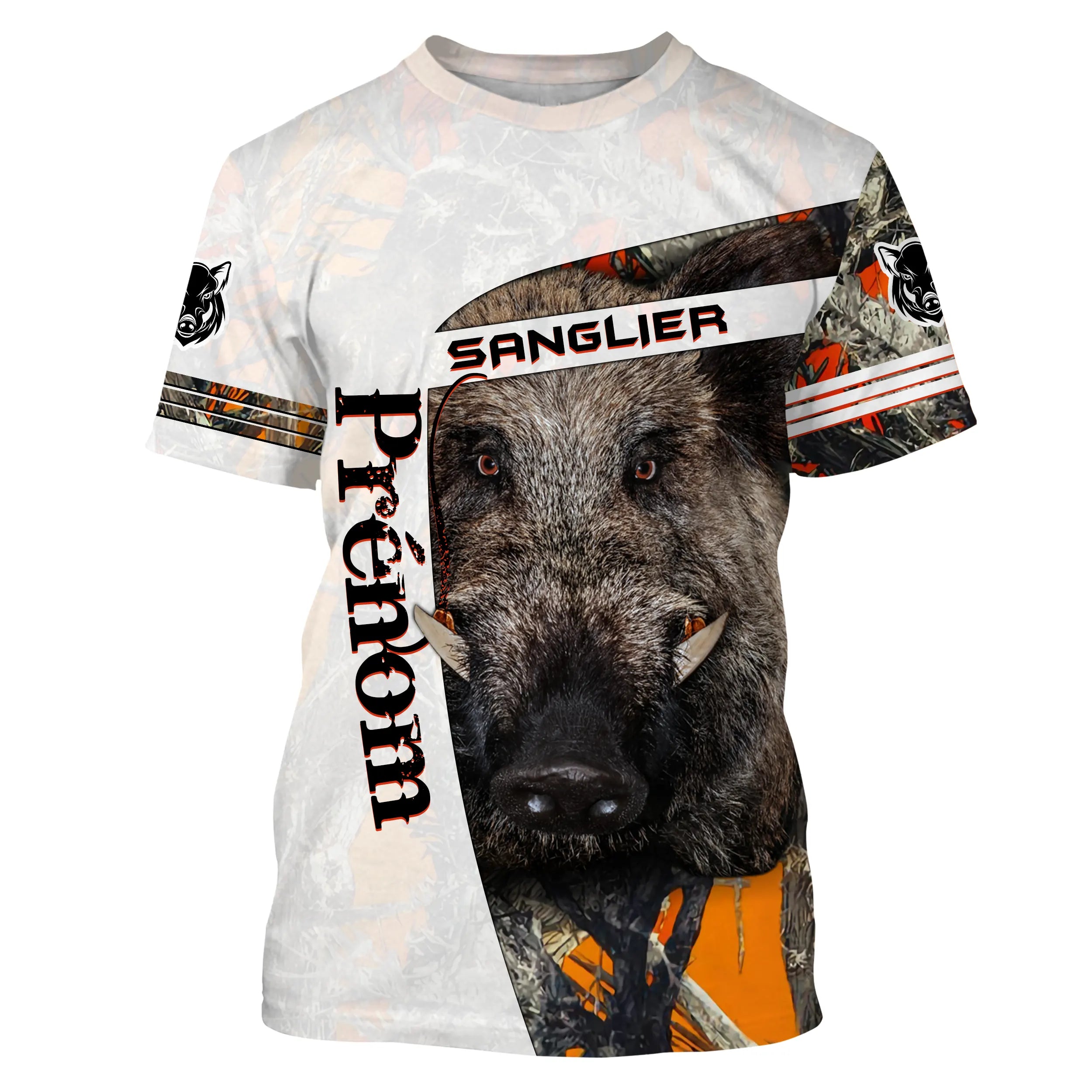 Chasse Au Sanglier, Cadeau Personnaliser Chasseur, Camouflage Orange Fluo - CT07112234