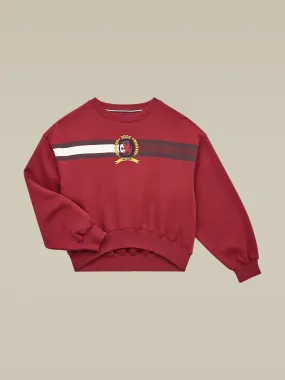 Crest Embroidery Ballon Sleeve Sweatshirt | Sweatshirts & Hoodies | Tommy Hilfiger