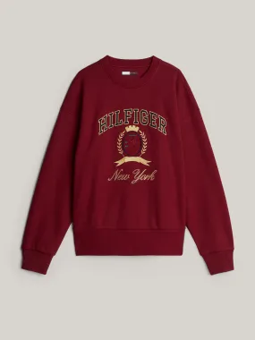 Crest Embroidery Crew Neck Sweatshirt | Sweatshirts & Hoodies | Tommy Hilfiger