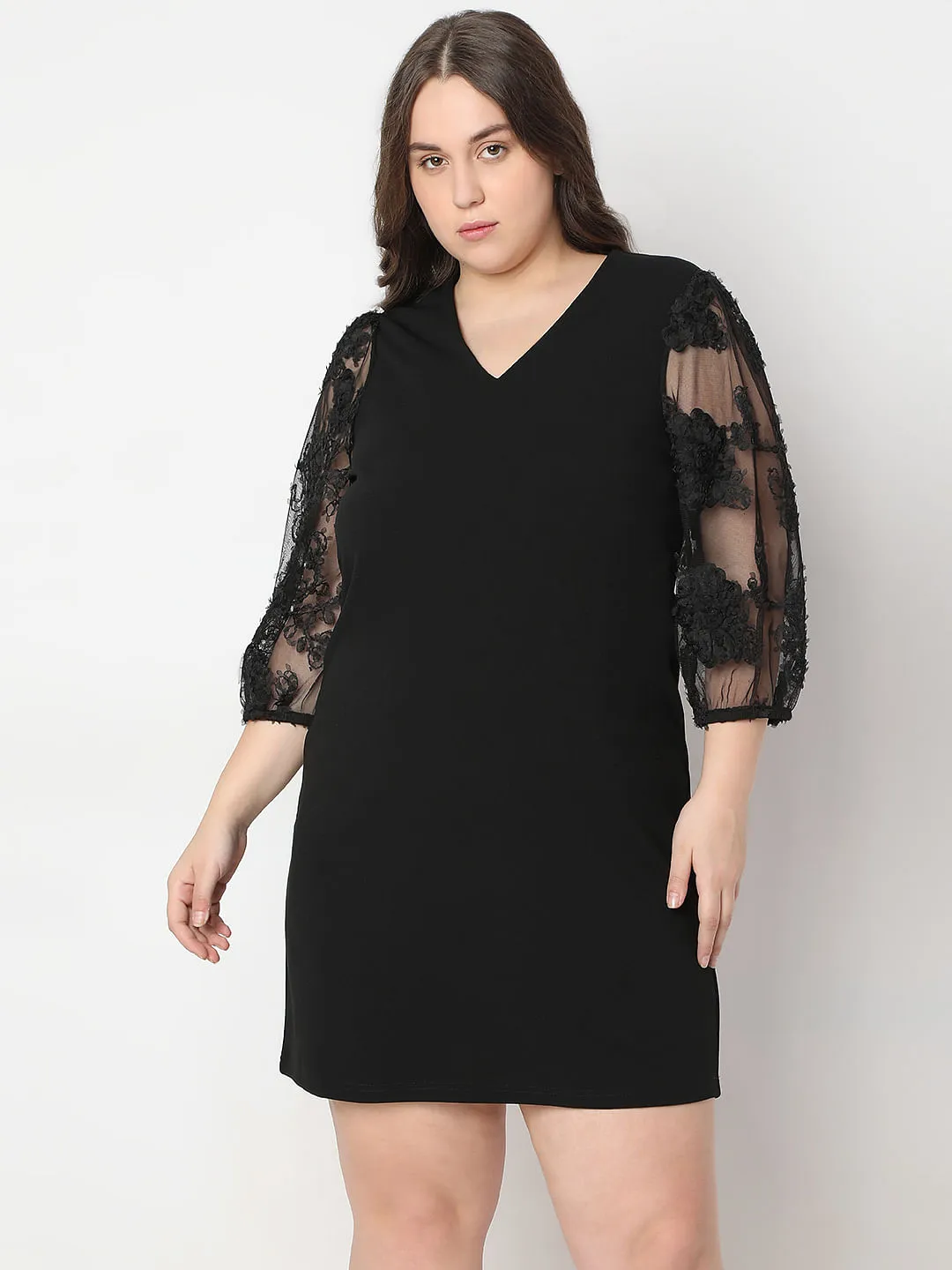 CURVE BLACK SHORT DRESS