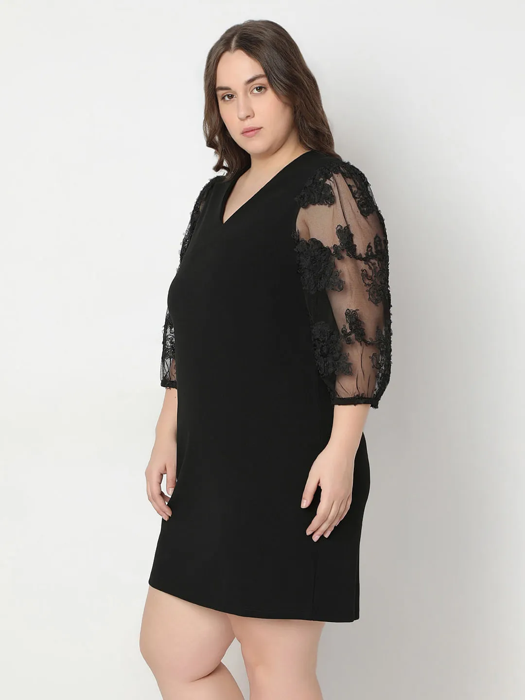 CURVE BLACK SHORT DRESS