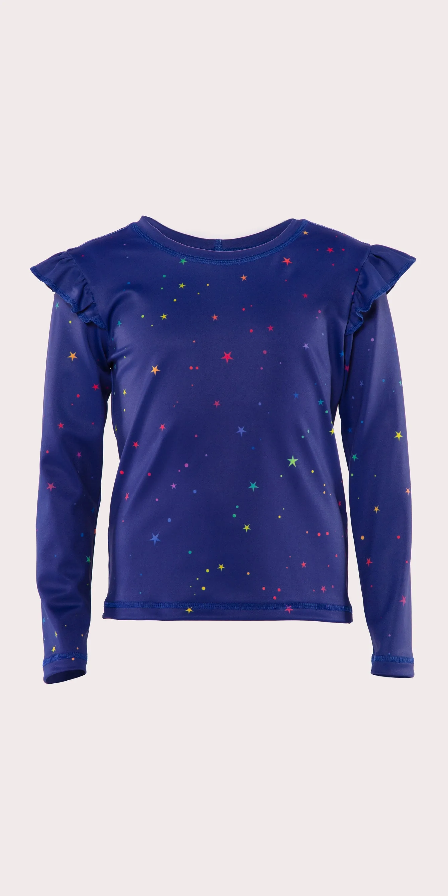 Dazzling Stars - Kids Ruffle Long Sleeve Top [Final Sale]