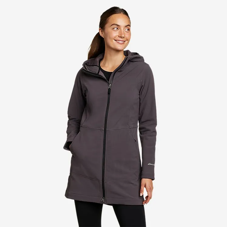 Eddie Bauer Women's Windfoil Thermal Trench Coat - Aubergine