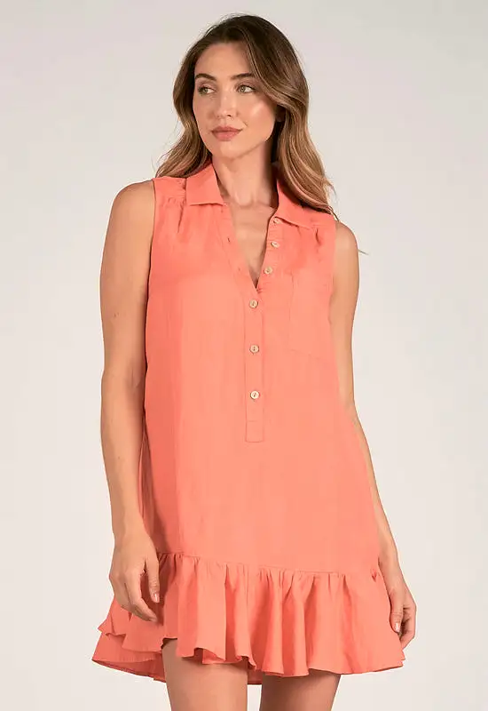 Elan - Sleeveless Dress Light Coral