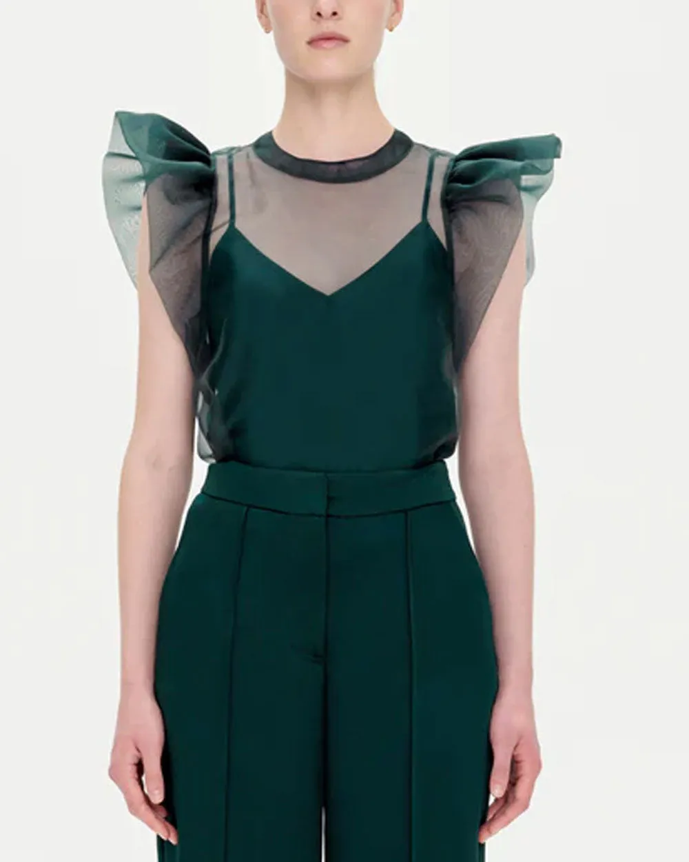 Emerald Corina Ruffle Sleeve Top