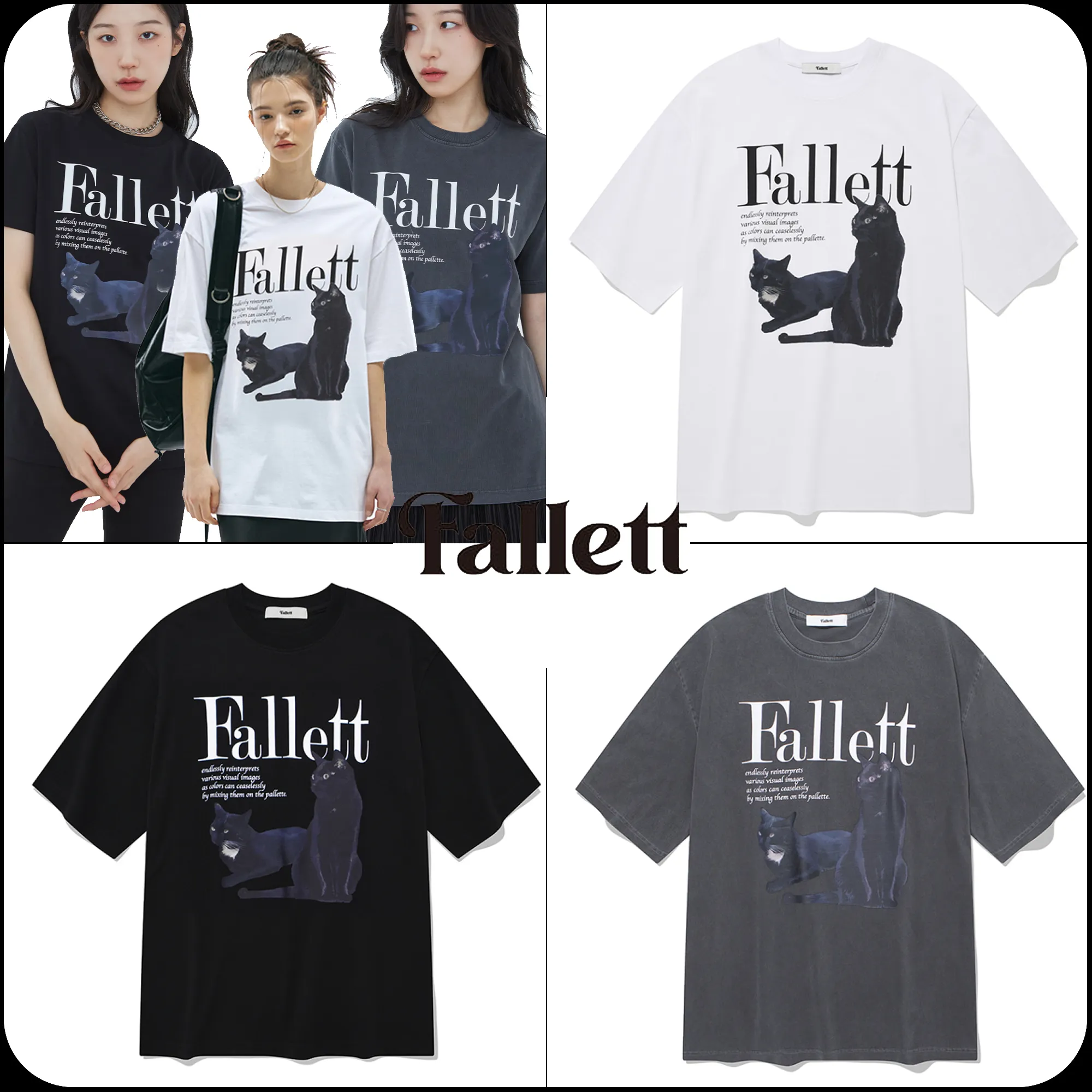 Fallett  |[FALLETT]★DEUX NERO SHORT SLEEVE