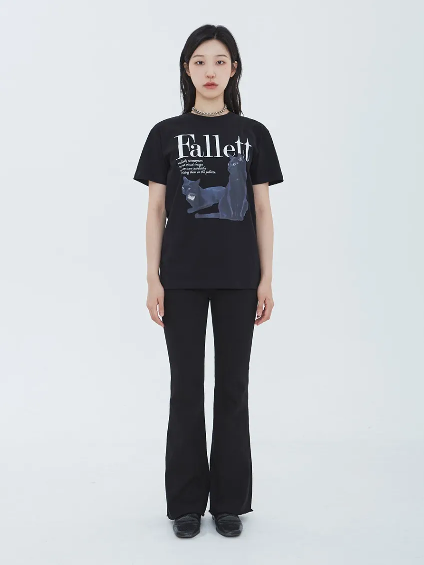 Fallett  |[FALLETT]★DEUX NERO SHORT SLEEVE