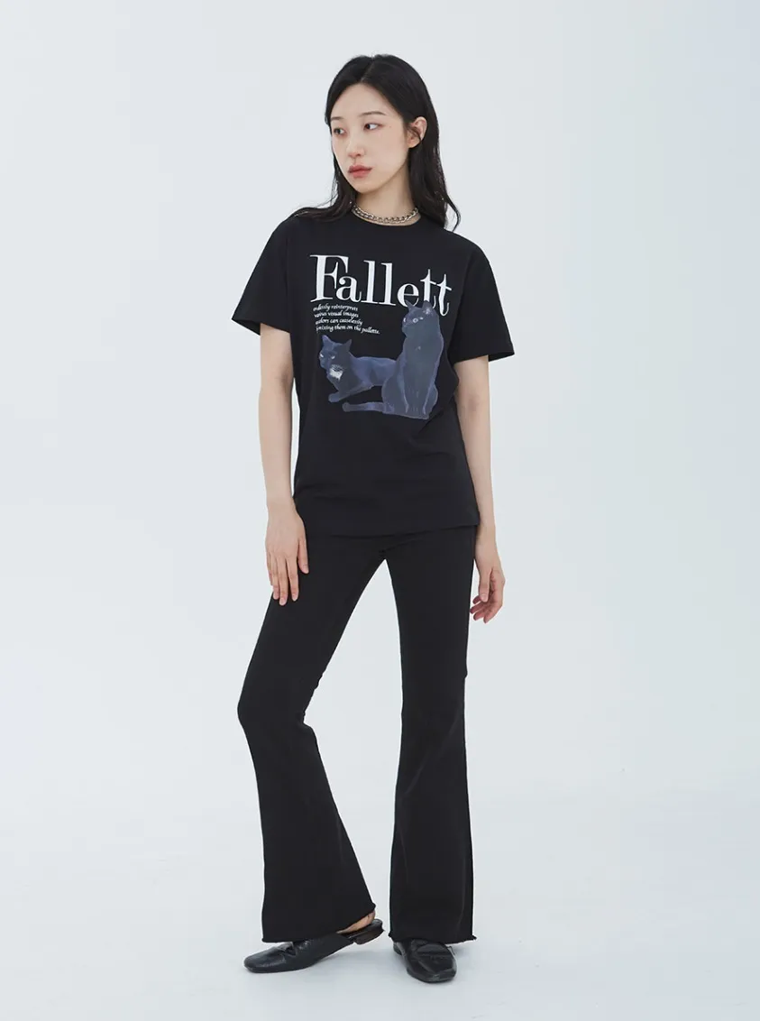 Fallett  |[FALLETT]★DEUX NERO SHORT SLEEVE