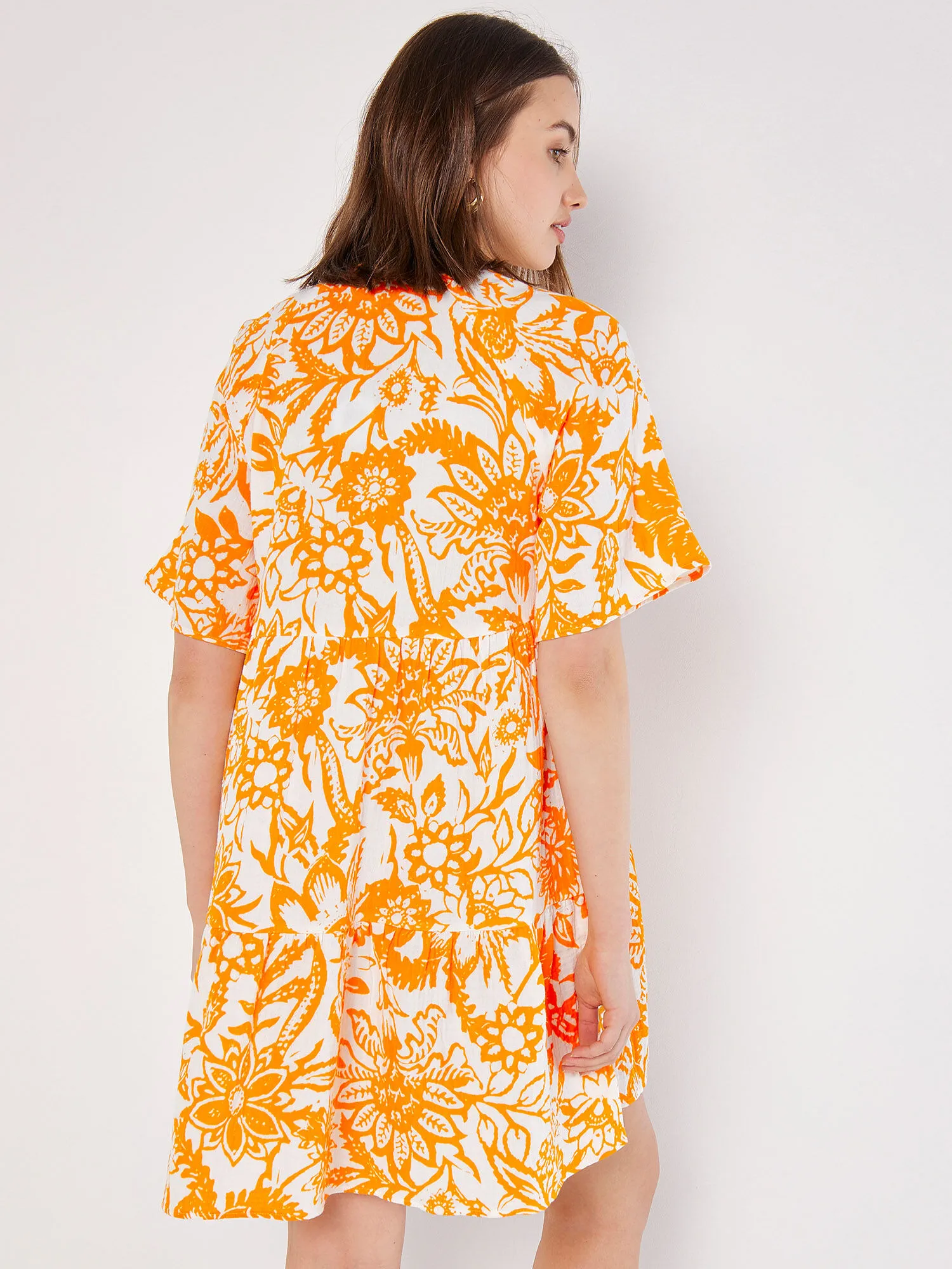 Floral Cotton Mini Dress | Apricot Clothing