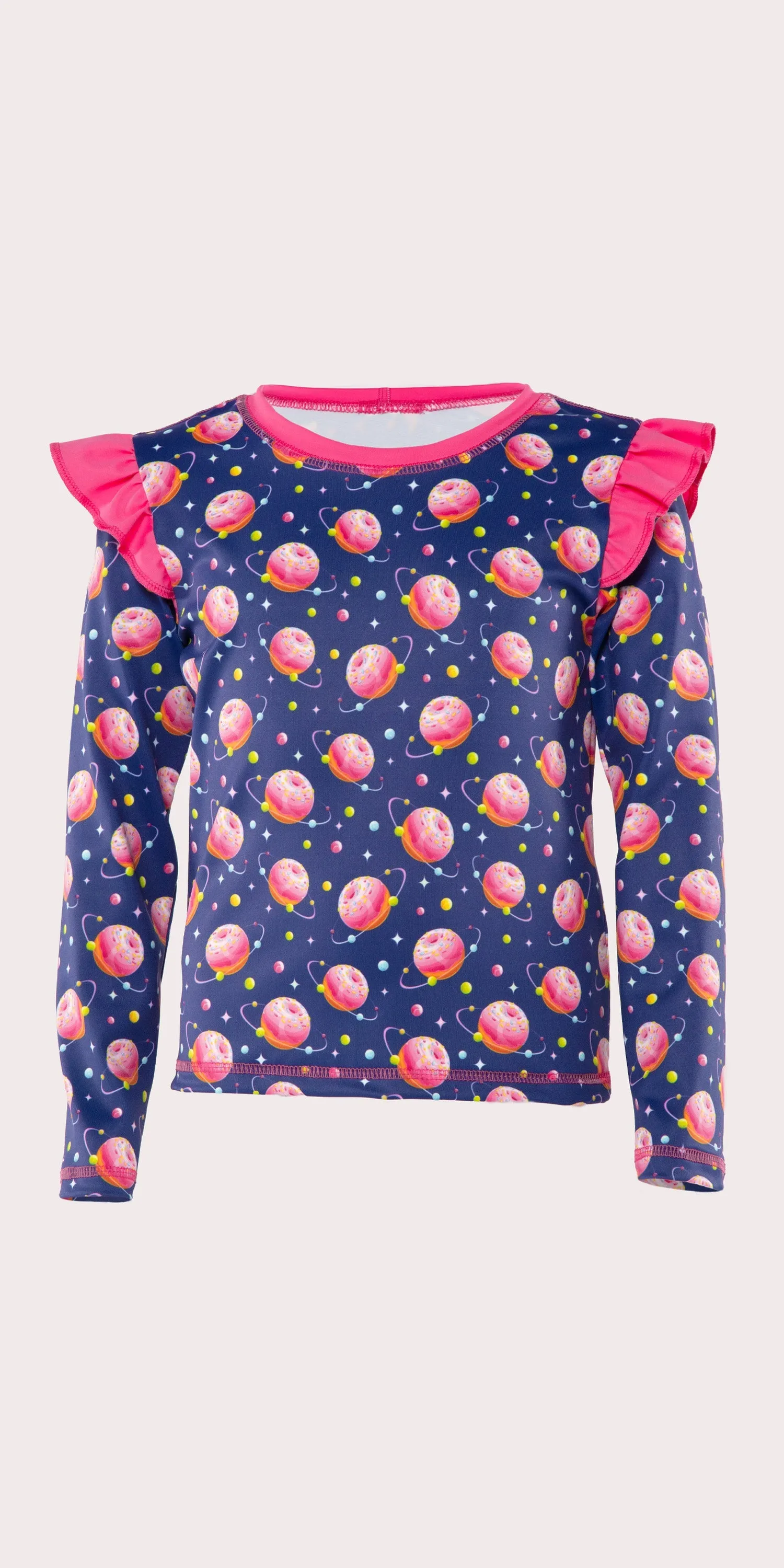 Galaxy Glaze - Kids Ruffle Long Sleeve Top [Final Sale]