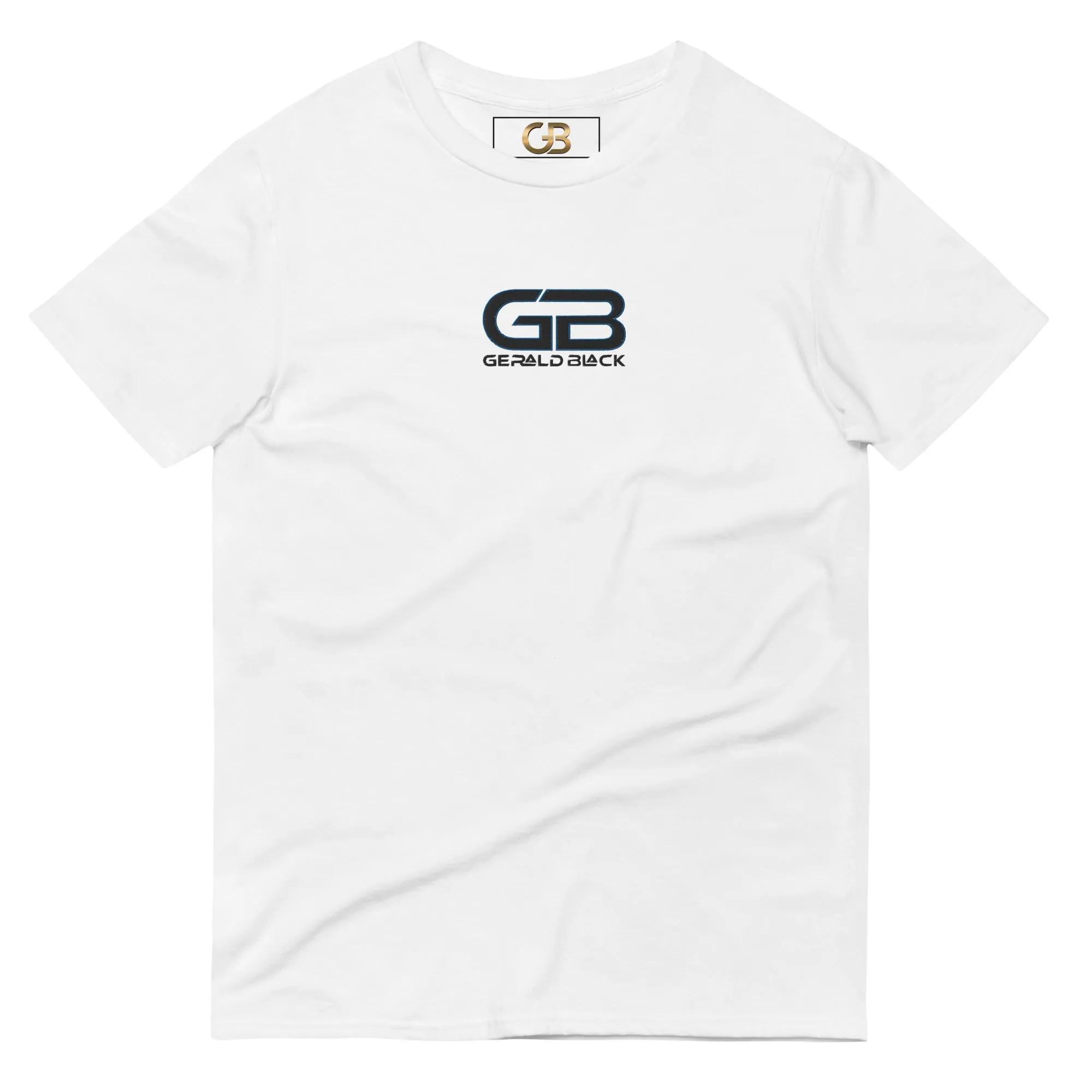 Gerald Black Embroidery Short-sleeve Statement T-Shirt for Unisex