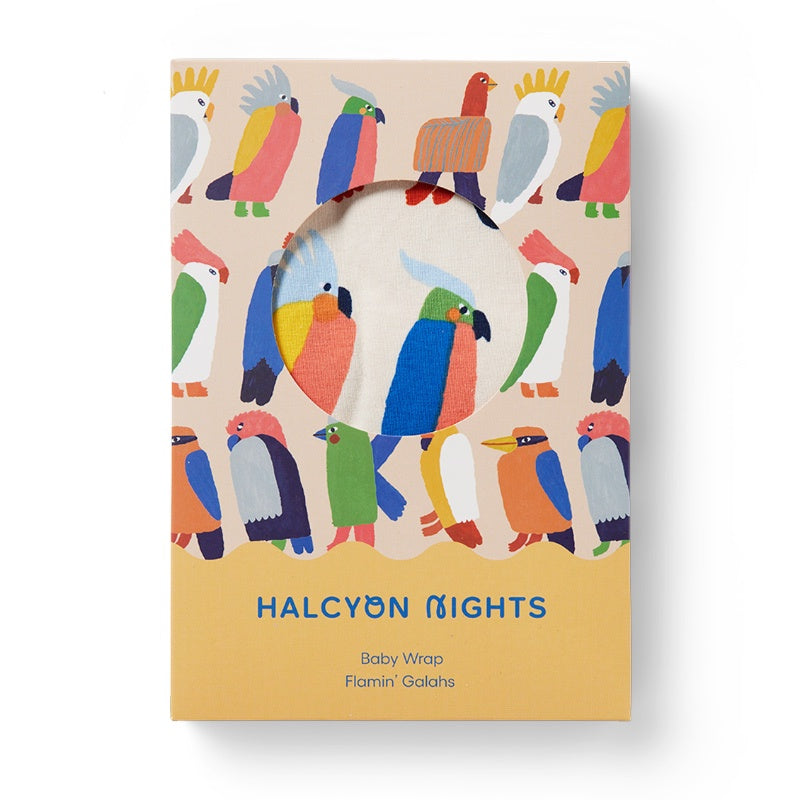 Halcyon Nights Baby Wrap - Flamin' Galahs