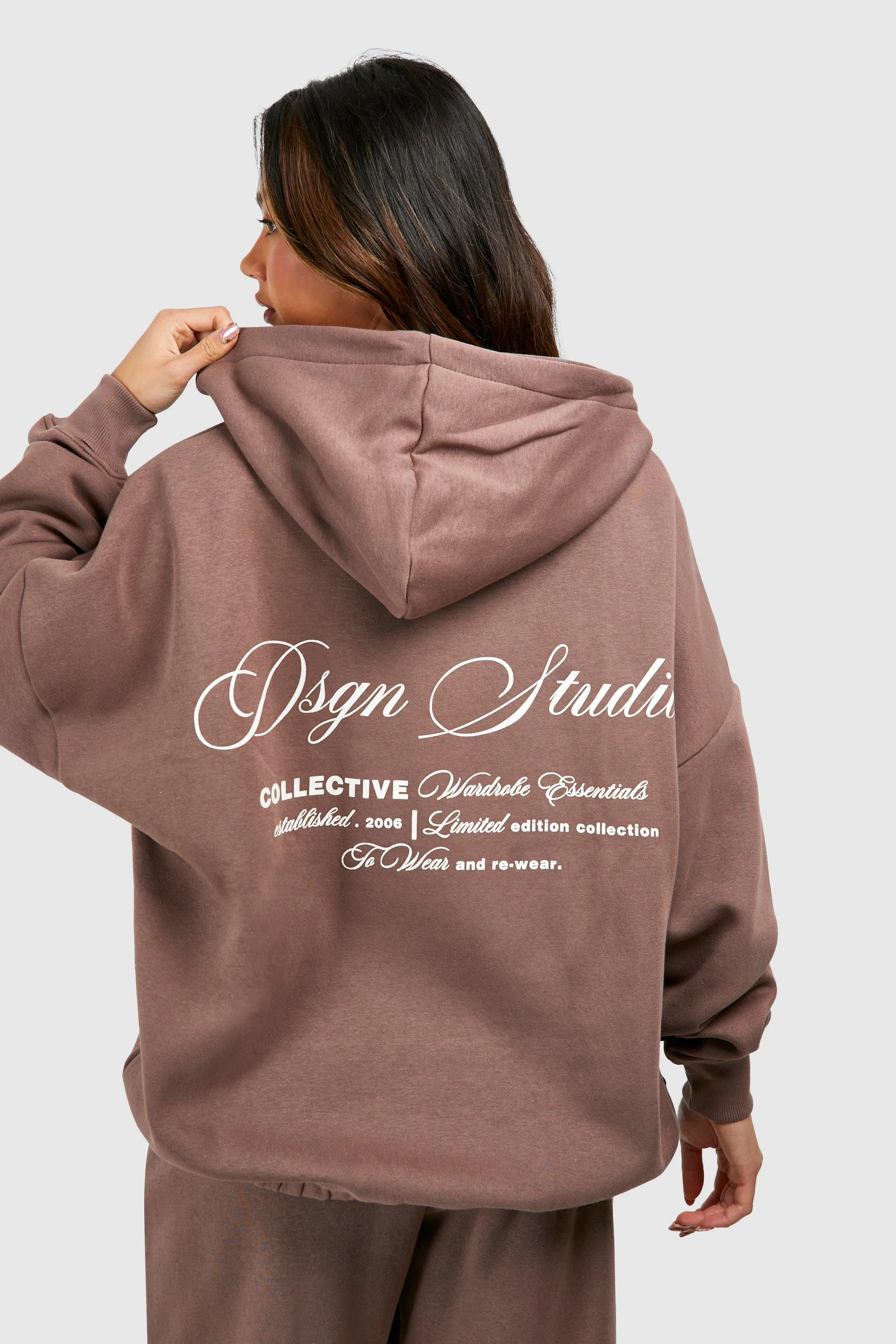 Hoodies & Sweatshirts | Dsgn Studio Zip Through Oversized Hoodie | boohoo