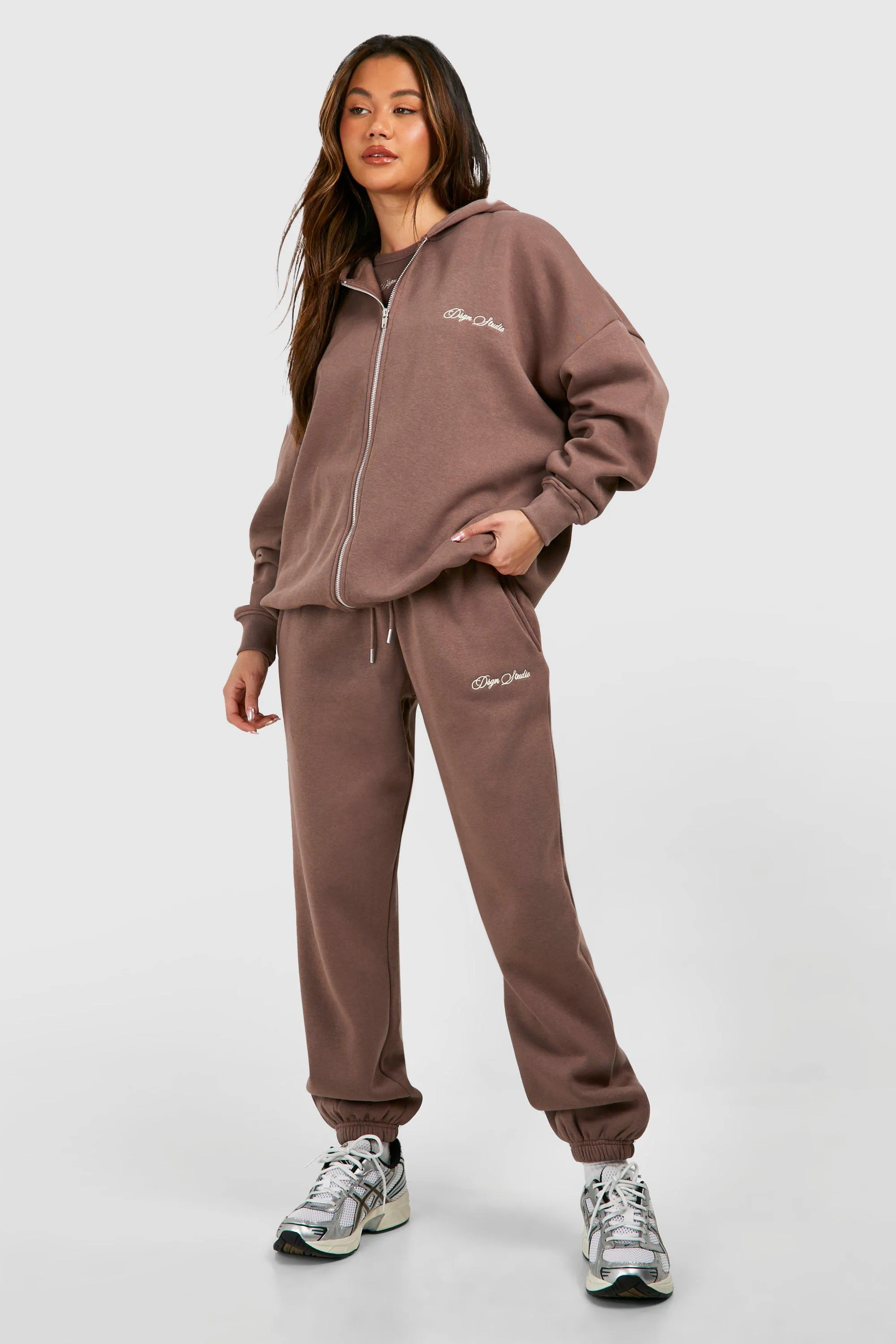 Hoodies & Sweatshirts | Dsgn Studio Zip Through Oversized Hoodie | boohoo