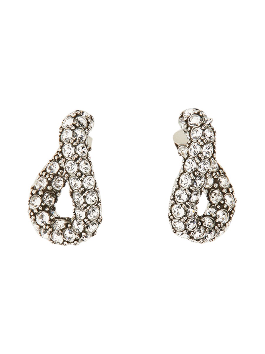 ISABEL MARANT    FUNKY RING EARRINGS WITH RHINESTONES