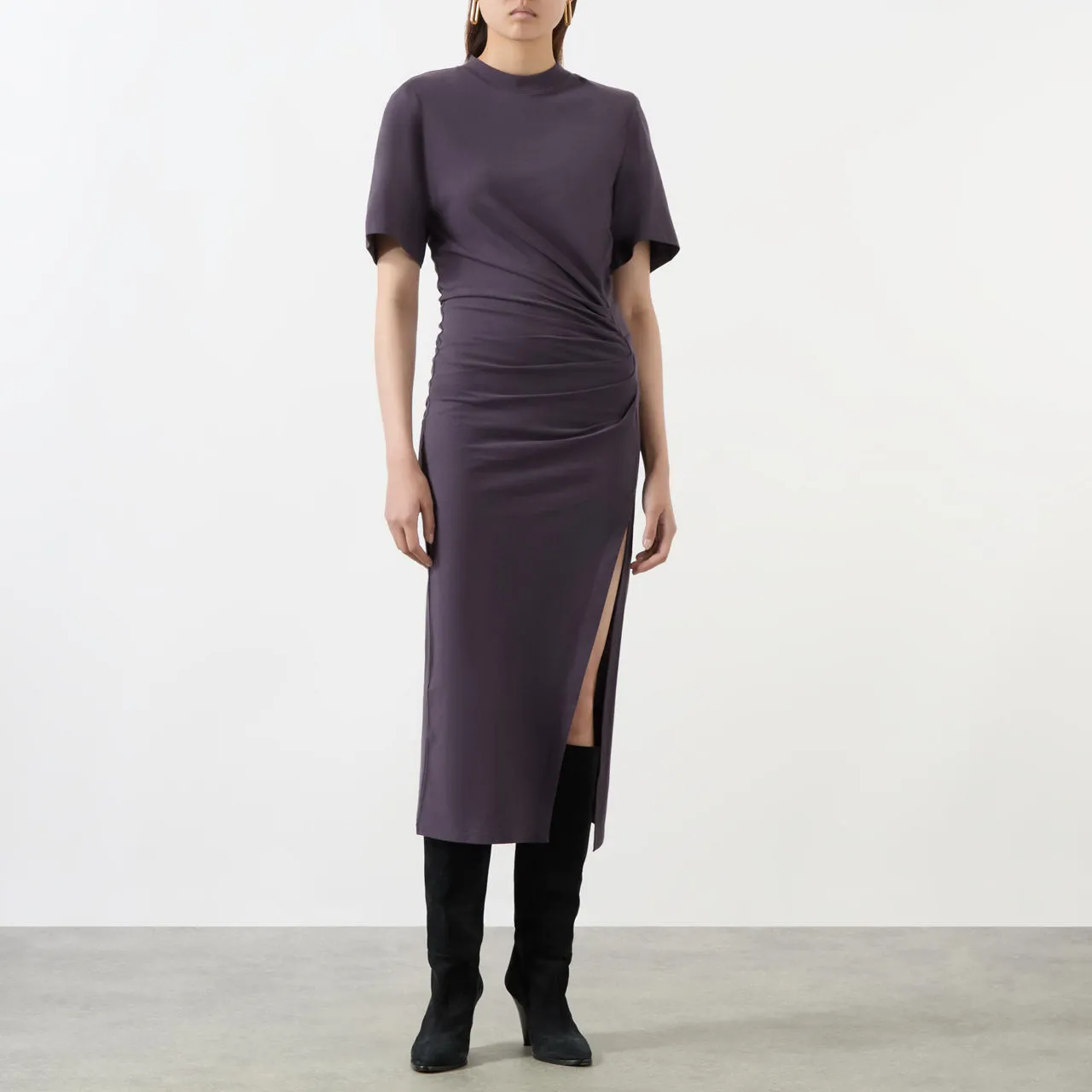 ISABEL MARANT Lexia Gathered Dress - Purple