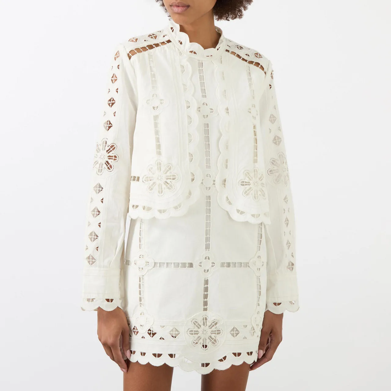 ISABEL MARANT Praline Embroidered Dress - White