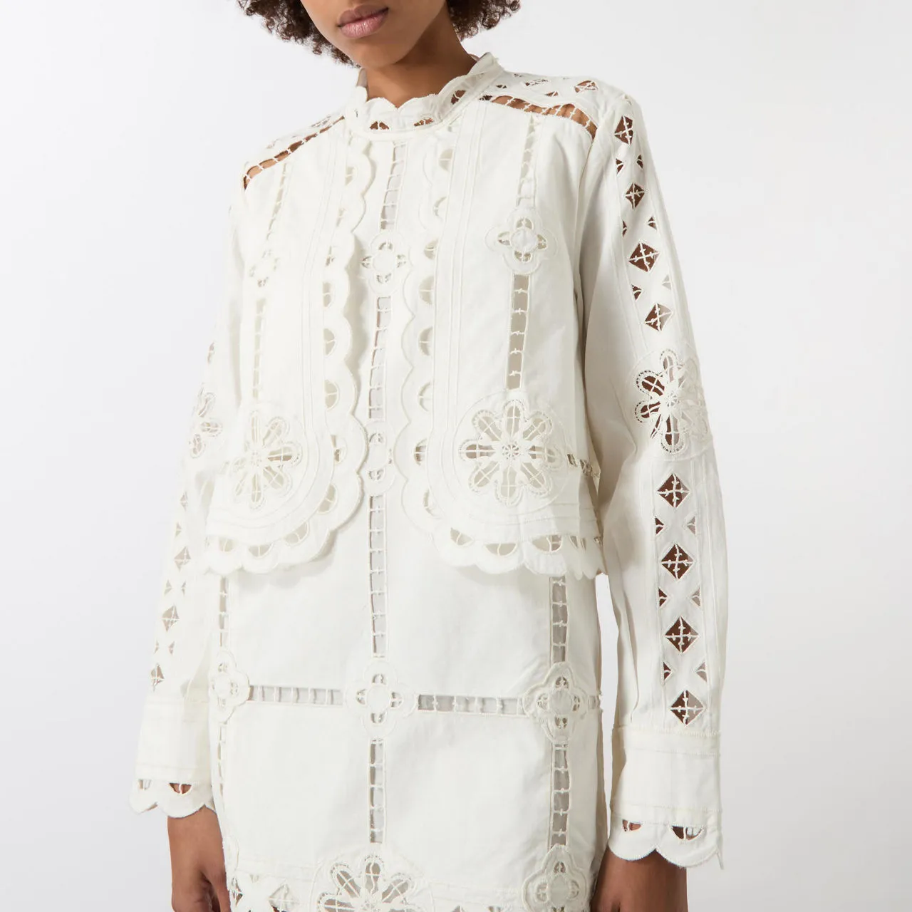 ISABEL MARANT Praline Embroidered Dress - White