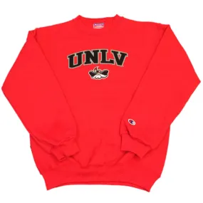 Las Vegas Rebels Champion YOUTH Red Long Sleeve Crew Neck Sweatshirt (L)