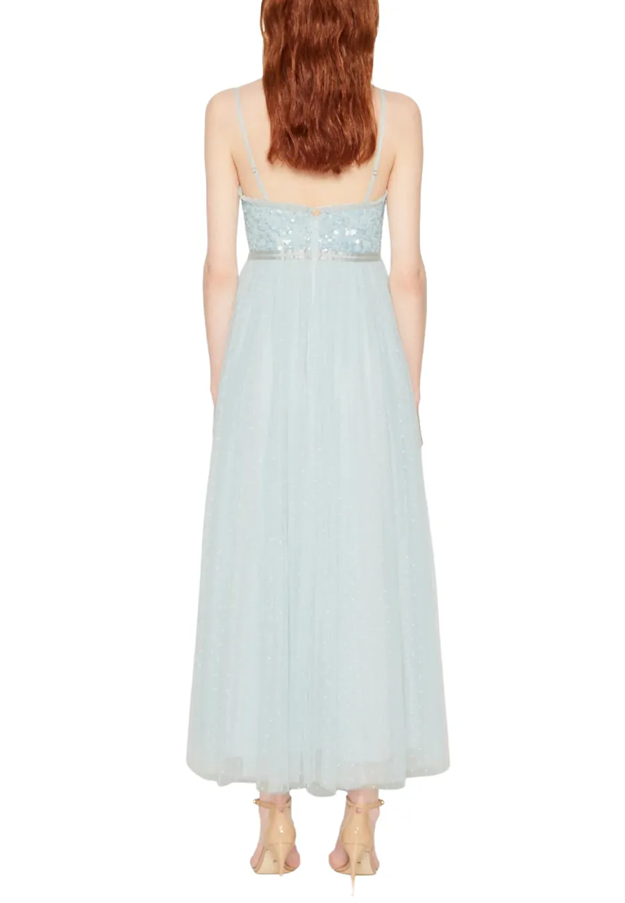 Light Blue Tempest Bodice Maxi Dress