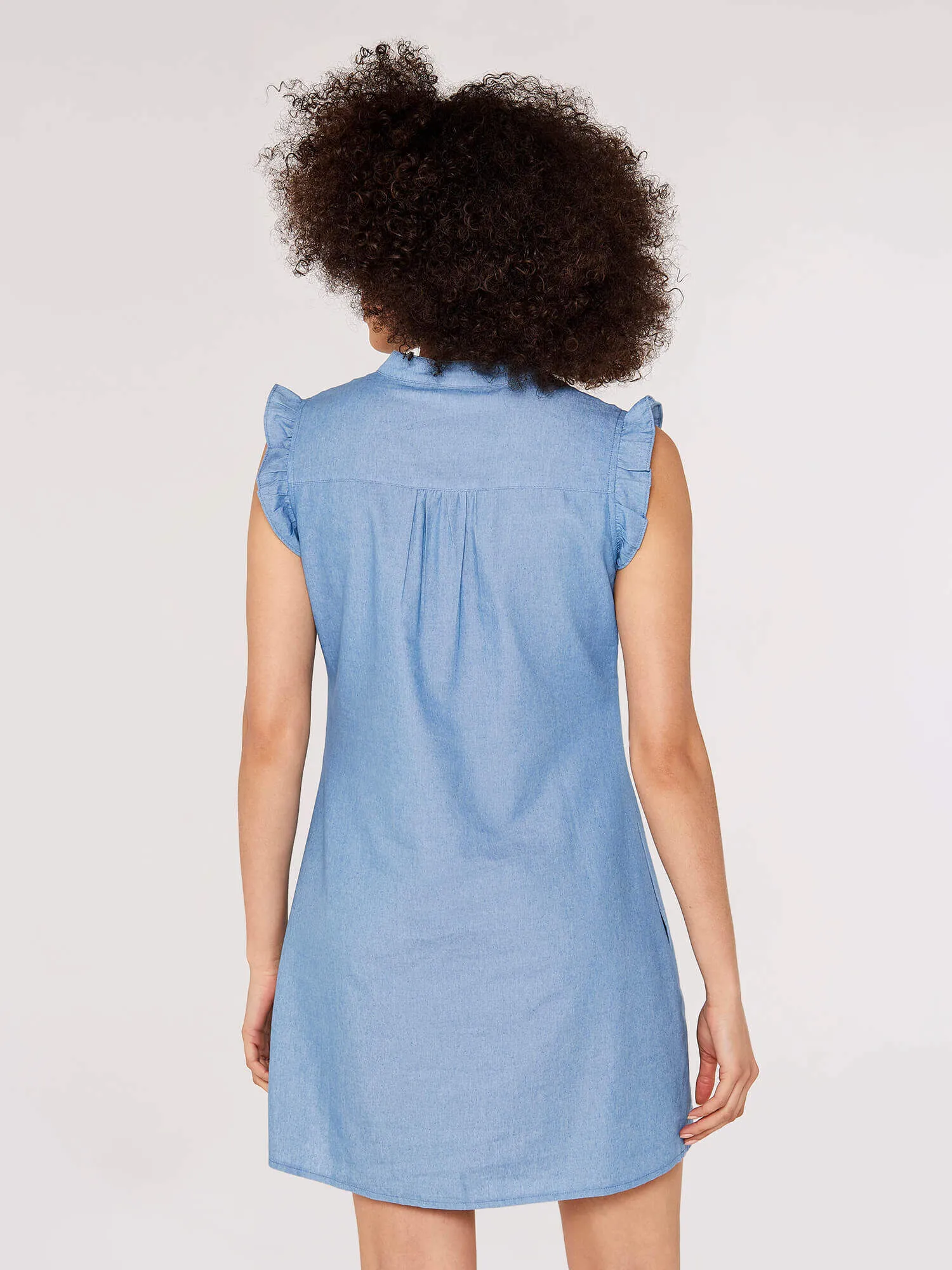 Lightweight Denim Mini Dress | Apricot Clothing