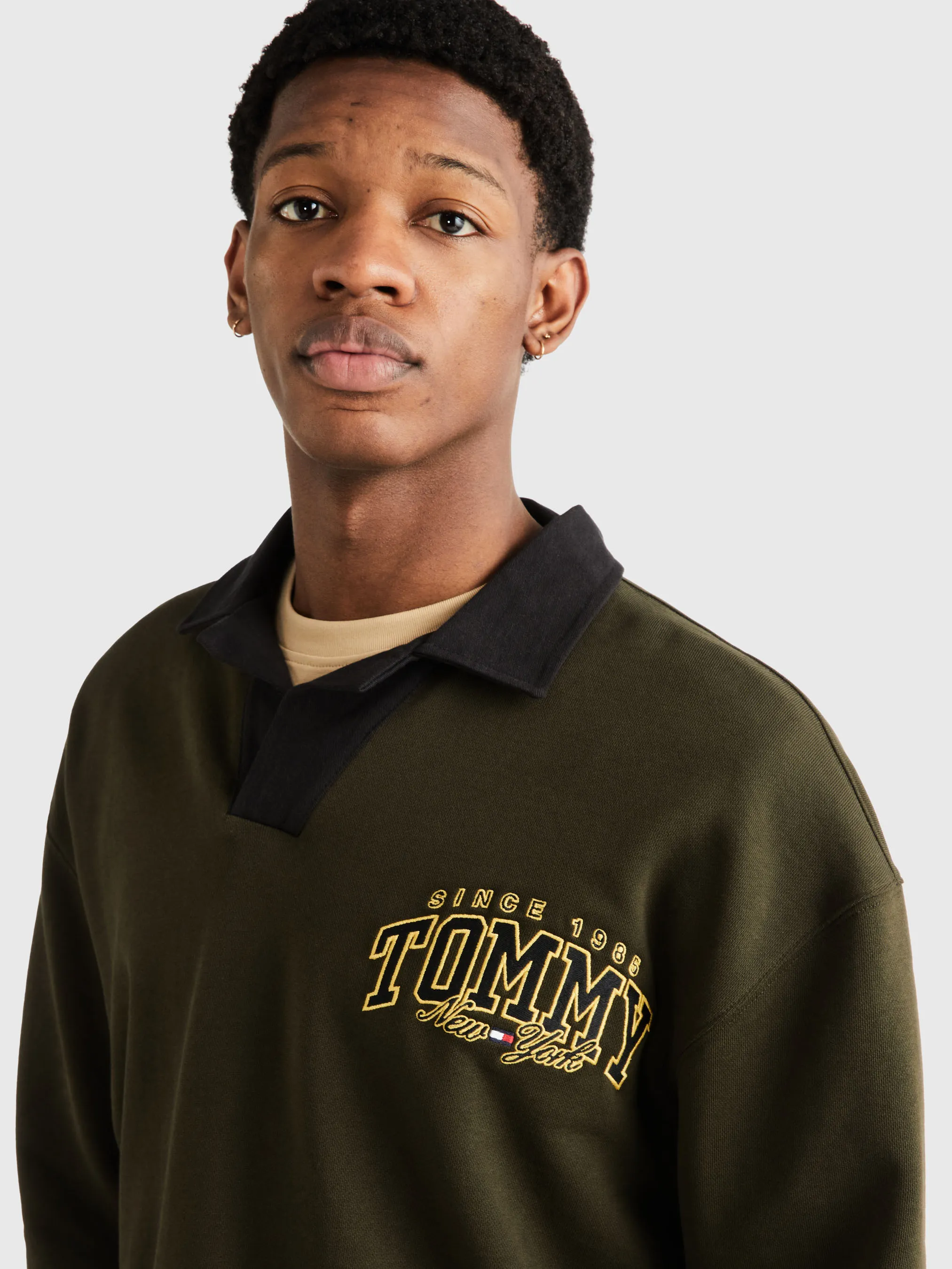 Luxe Varsity Rugby Shirt | Sweatshirts & Hoodies | Tommy Jeans