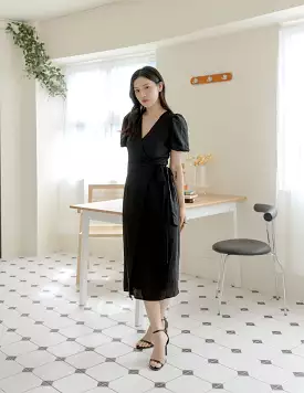 Maeve Wrap Dress in Black