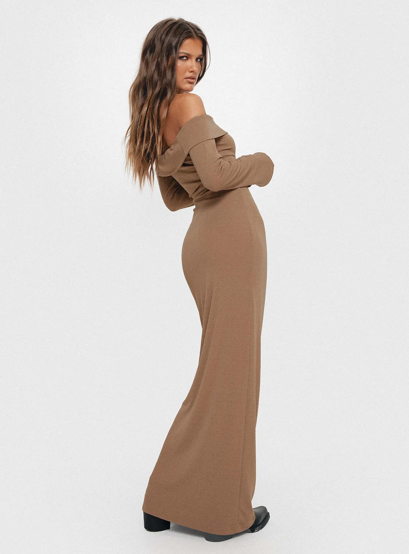 Maida Maxi Dress Light Brown