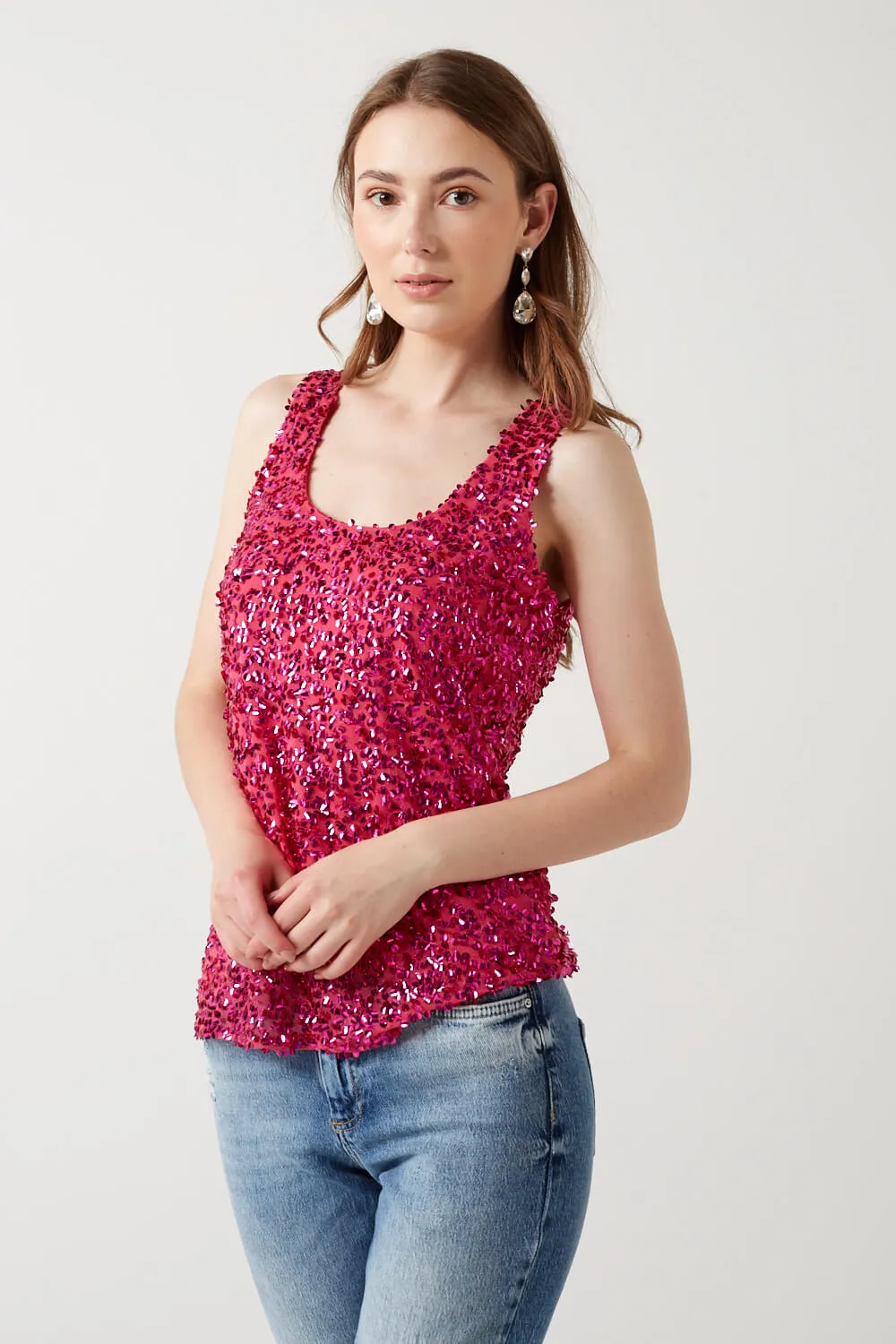 Marc Angelo Sequin Tank Top