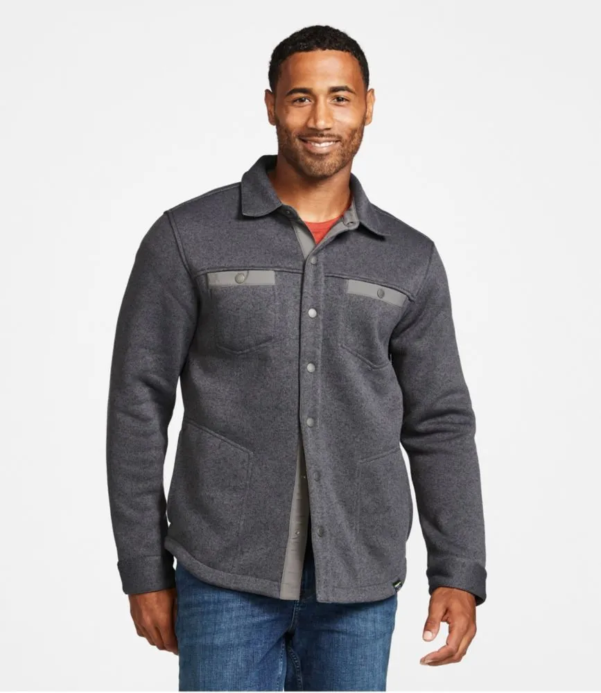 Men's Bean's Sweater Fleece Shirt Jac