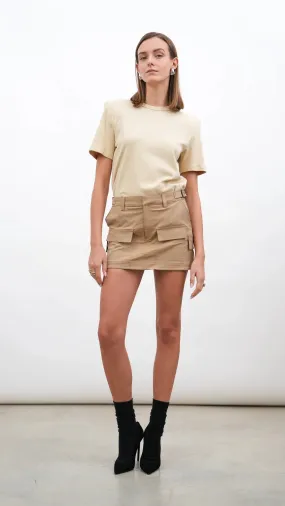 Parentezi - Pima Shoulder Pad Tee - Sand