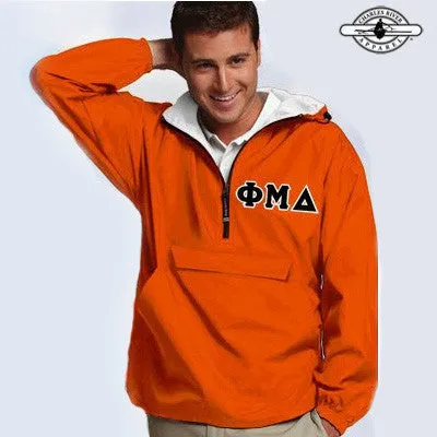 Phi Mu Delta Pullover Jacket - Charles River 9905 - TWILL