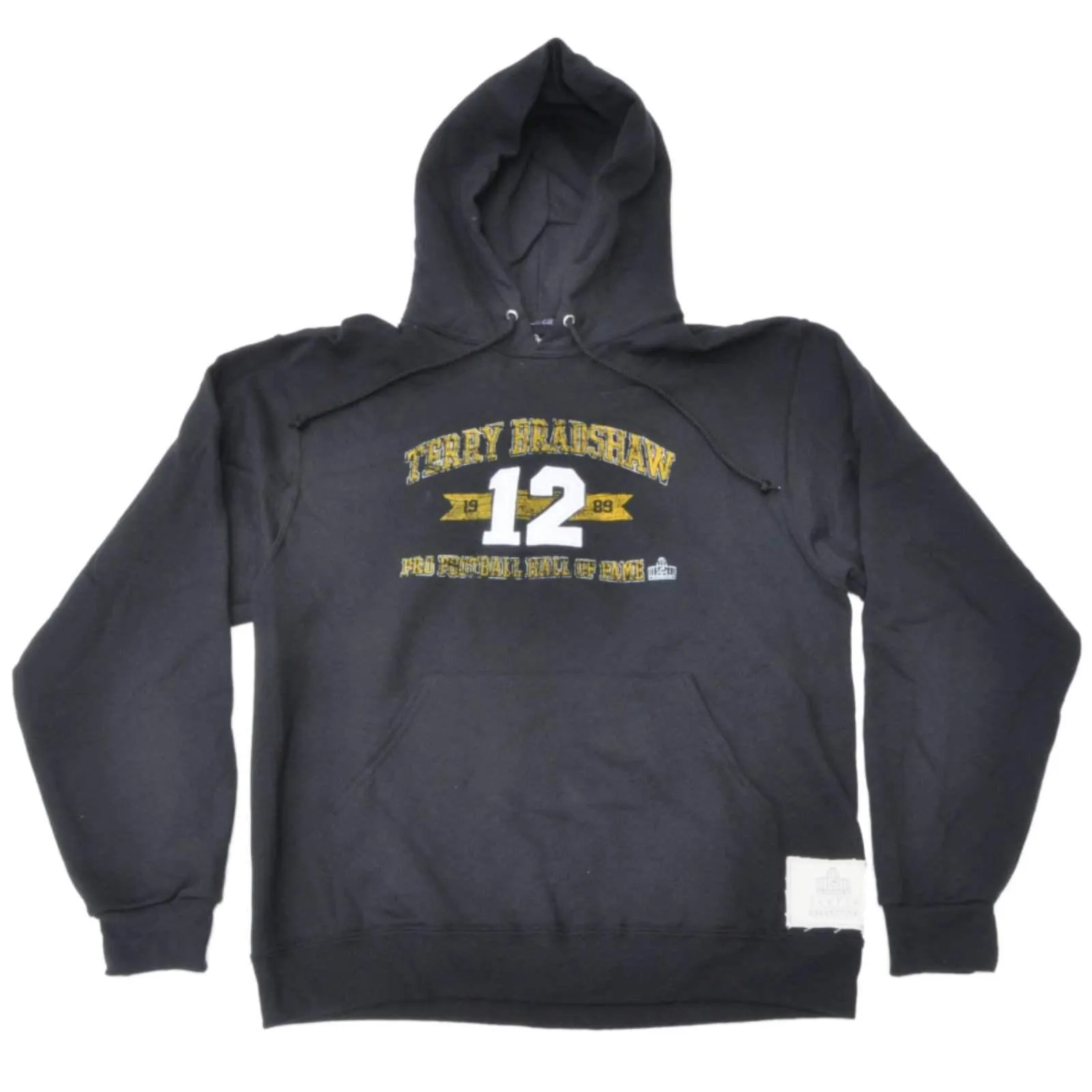 Pittsburgh Steelers Canton Collection Bradshaw #12 HOF 1989 Hood Sweatshirt (M)