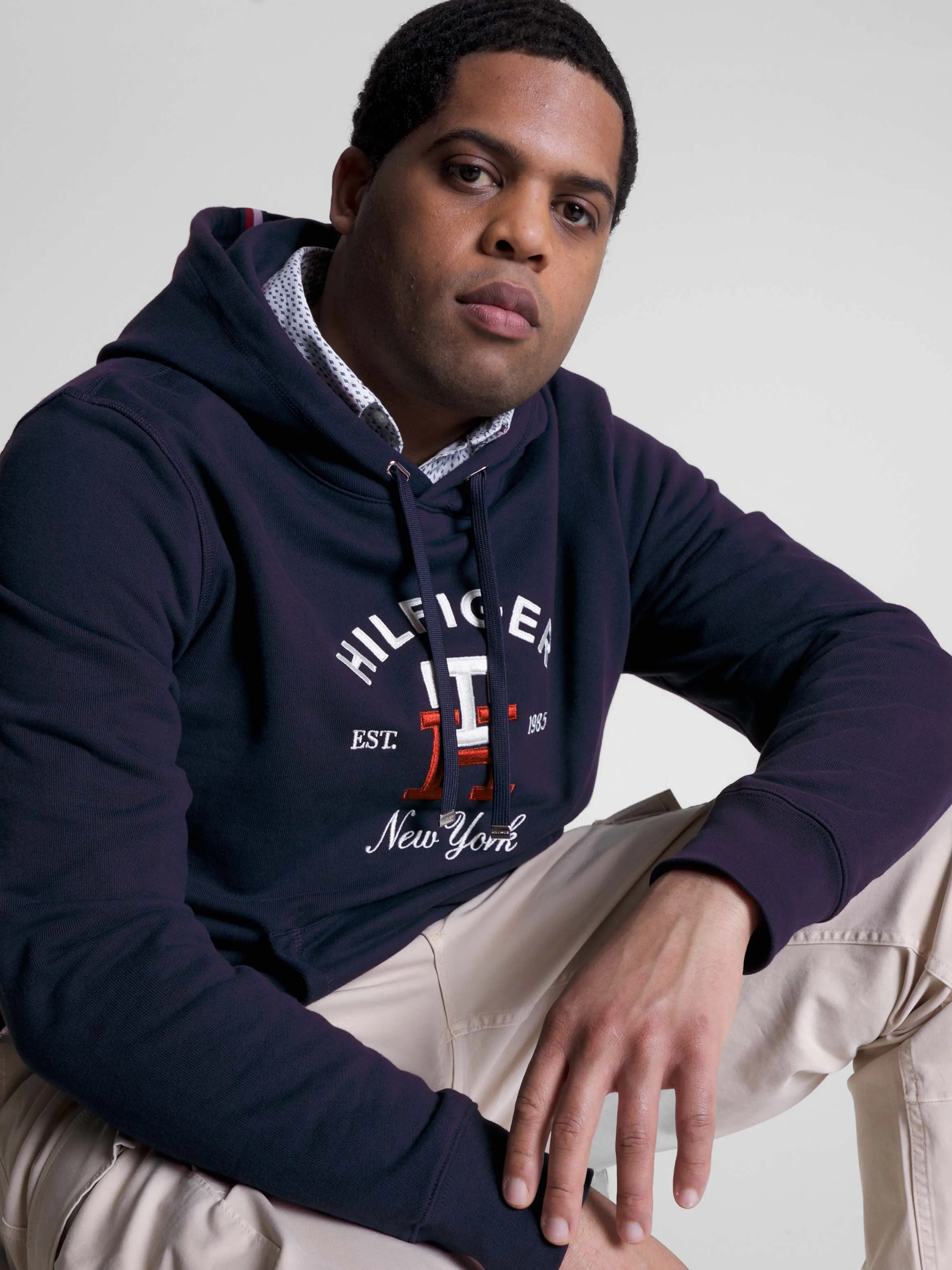 Plus TH Monogram Embroidery Hoodie | Sweatshirts & Hoodies | Tommy Hilfiger