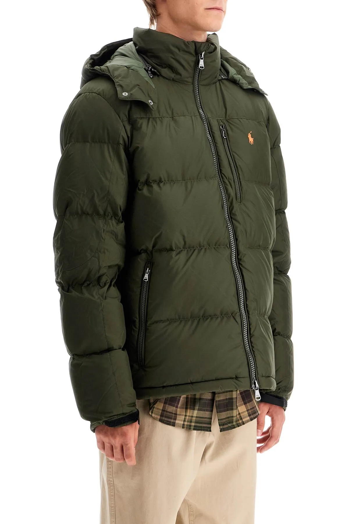 Polo Ralph Lauren Ripstop Down Jacket With Hood   Green