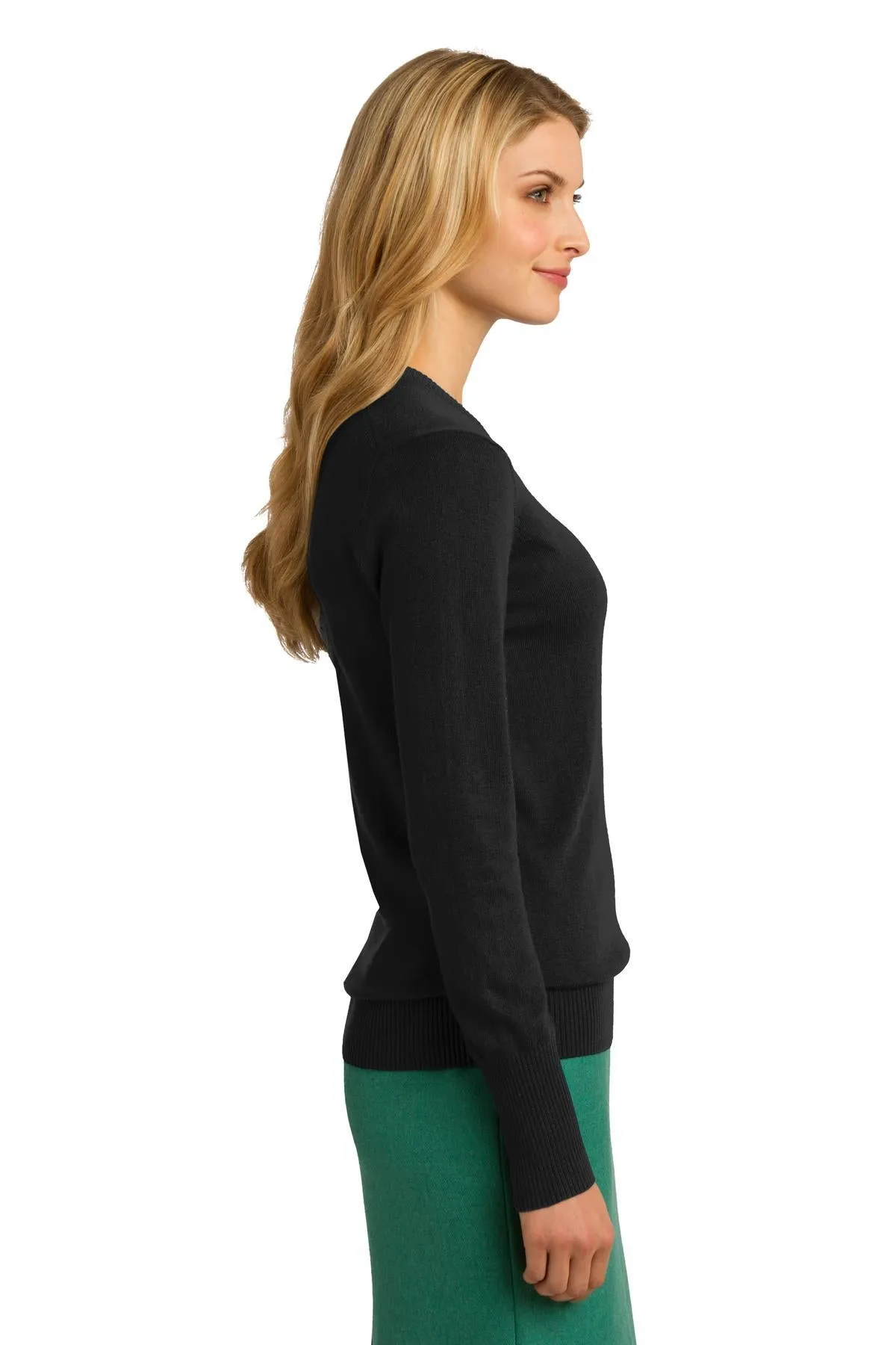 Port Authority Ladies V-Neck Sweater LSW285 Black