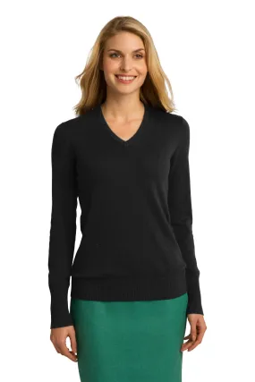 Port Authority Ladies V-Neck Sweater LSW285 Black